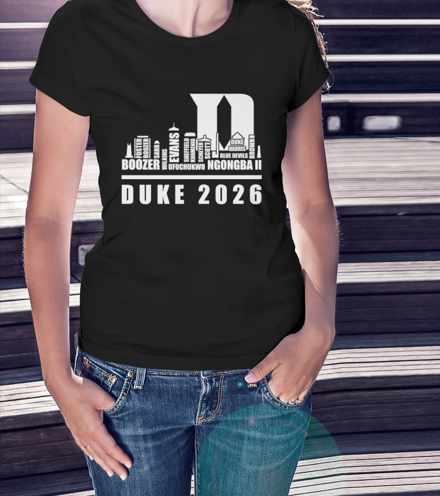 Duke 2026 Skyline Boozer Evans McCorkle Li T-Shirt