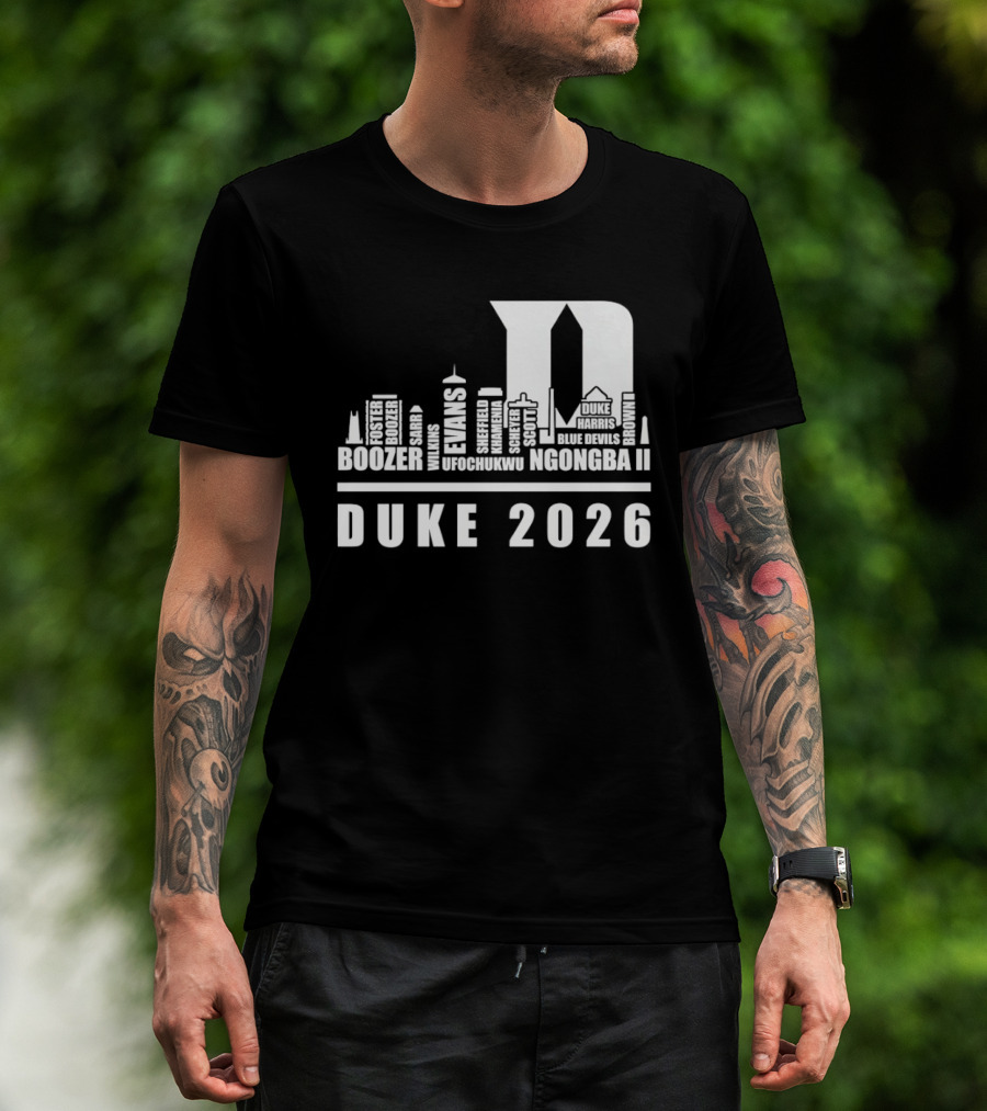 Duke 2026 Skyline Boozer Evans McCorkle Li T-Shirt