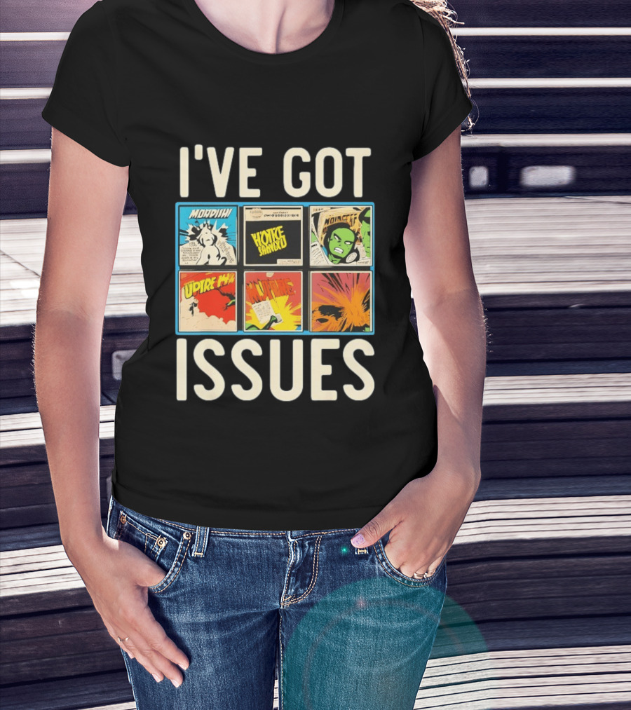 I've Got Issues Morphin Voice Combo Comic Panels T-Shirt