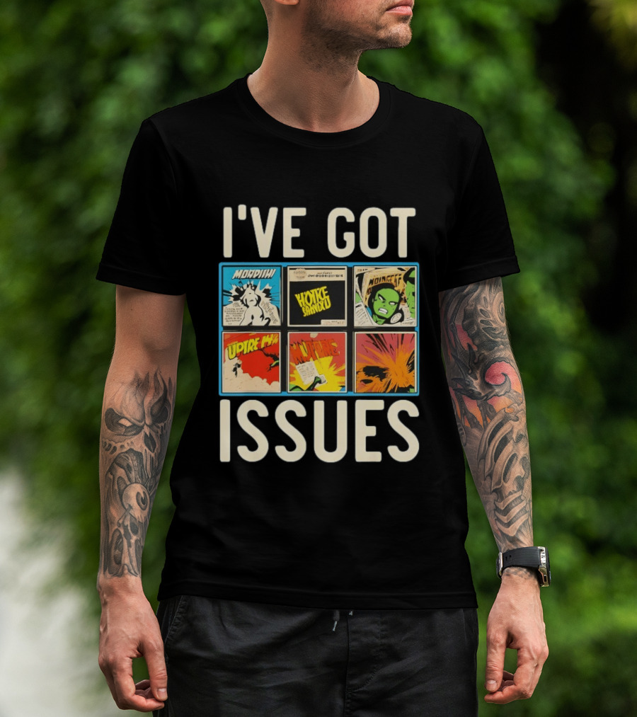 I've Got Issues Morphin Voice Combo Comic Panels T-Shirt