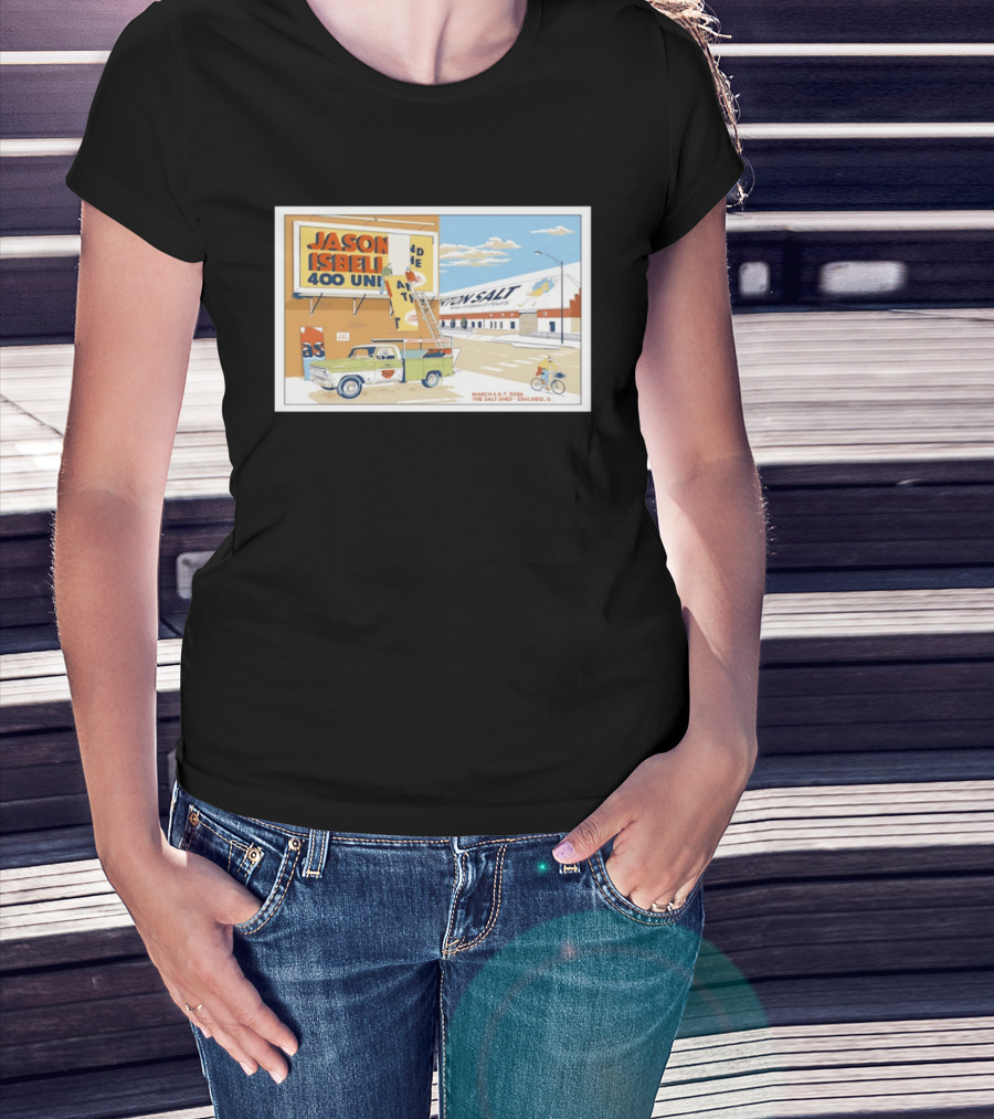 Jason Isbell And The 400 Unit March 6 7 2026 The Salt Shed Chicago IL Tour Vintage Truck Billboard Scene T-Shirt