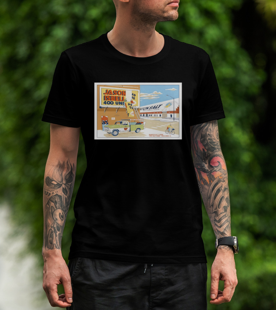 Jason Isbell And The 400 Unit March 6 7 2026 The Salt Shed Chicago IL Tour Vintage Truck Billboard Scene T-Shirt