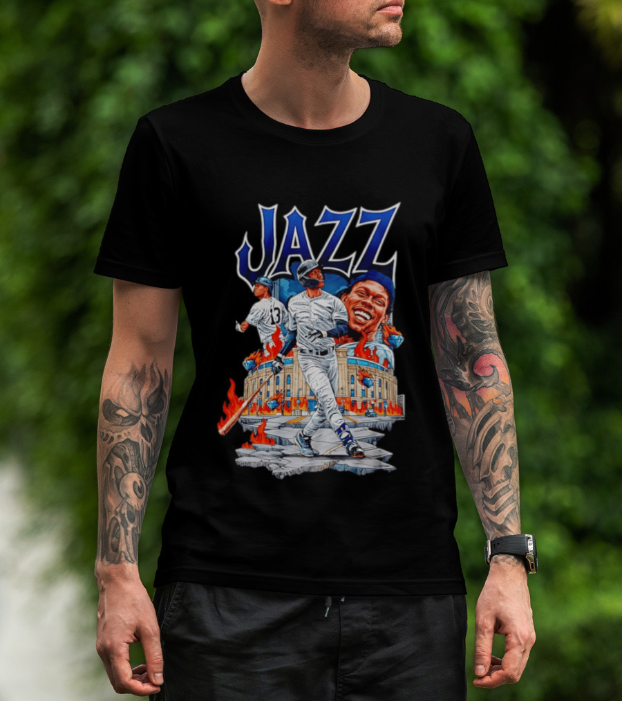 Jazz Chisholm Jr 13 Yankees Stadium Flames Baseball Triumph T-Shirt