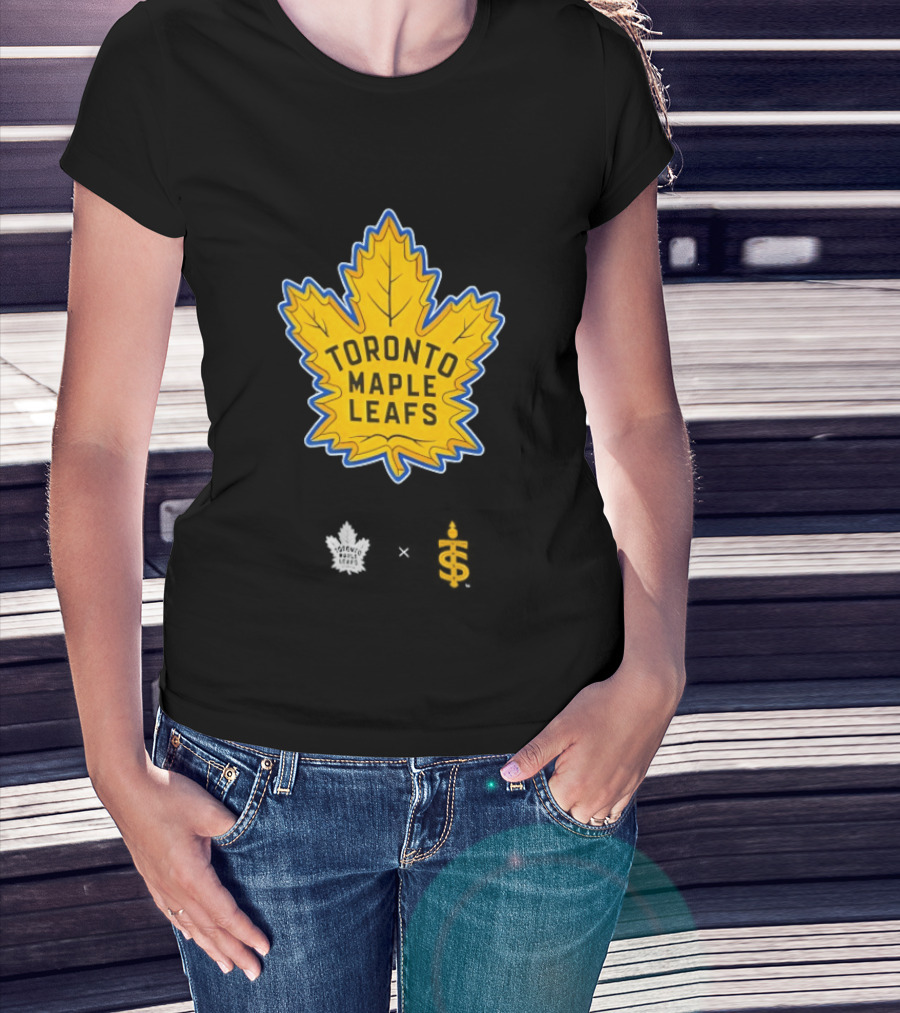 Toronto Maple Leafs Toronto Sceptres Collaboration Yellow Maple Leaf T-Shirt