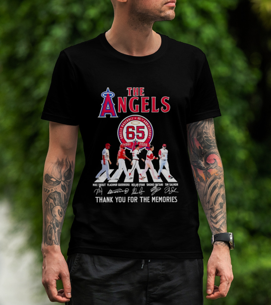 The Angels Baseball 65th Anniversary 1961 2026 Legends Thank You For The Memories T-Shirt