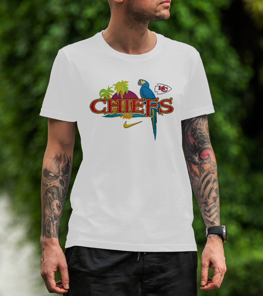 Kansas City Chiefs Tropical Parrot Nike It's 5 O' Somewhere T-Shirt