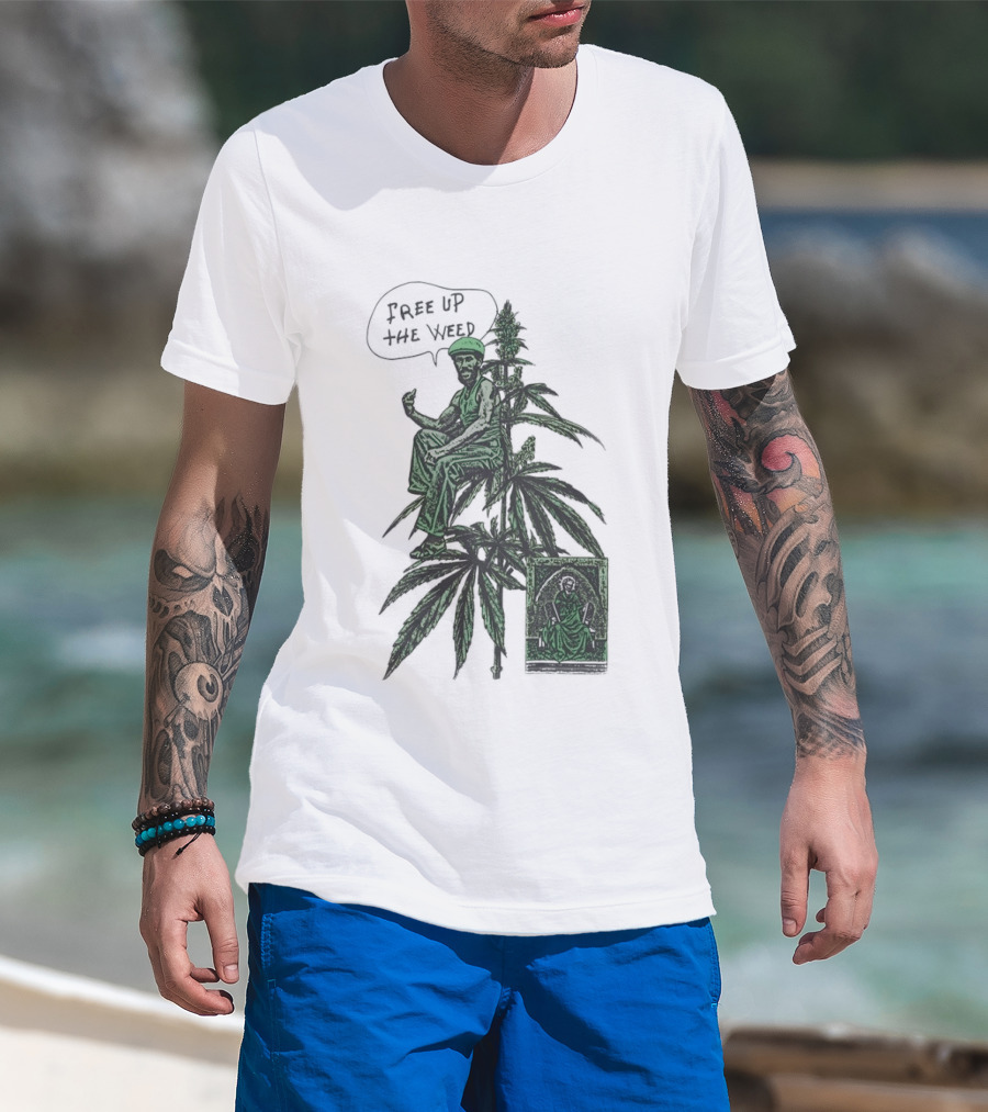 Free Up The Weed Lee Scratch Perry Cannabis T-Shirt