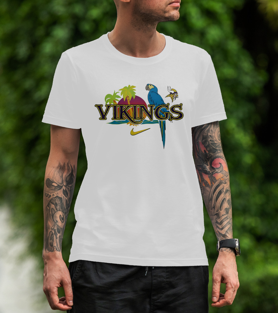 Vikings Parrot Tropical Island Nike Minnesota T-Shirt