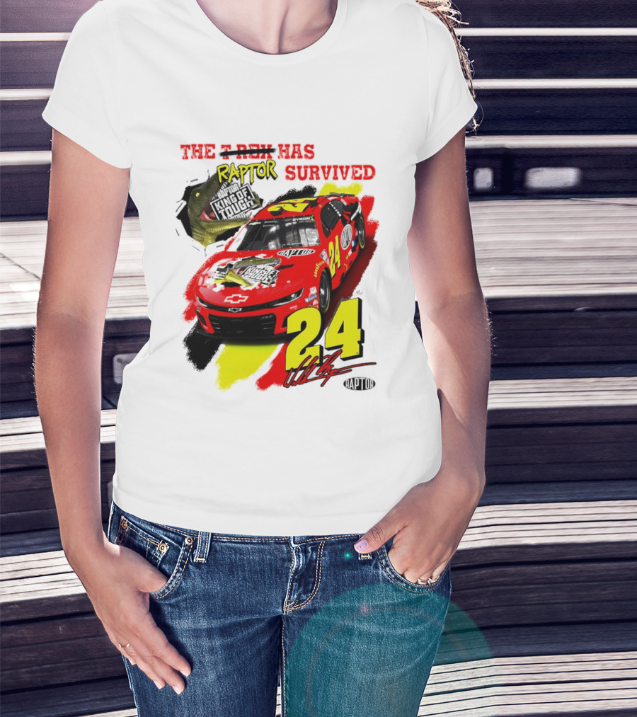William Byron 24 NASCAR Chevrolet Camaro Raptor Survived King Of Tough T-Shirt