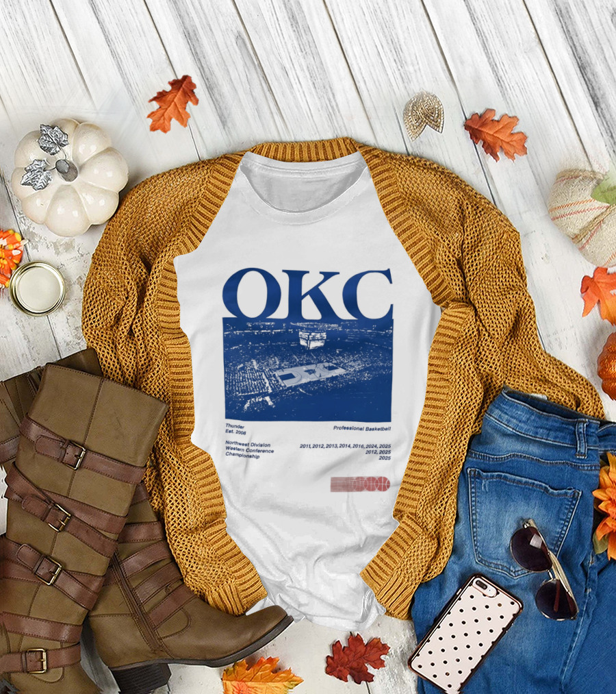 Oklahoma City Thunder Basketball Team OKC Thunder Nike NBA T-Shirt