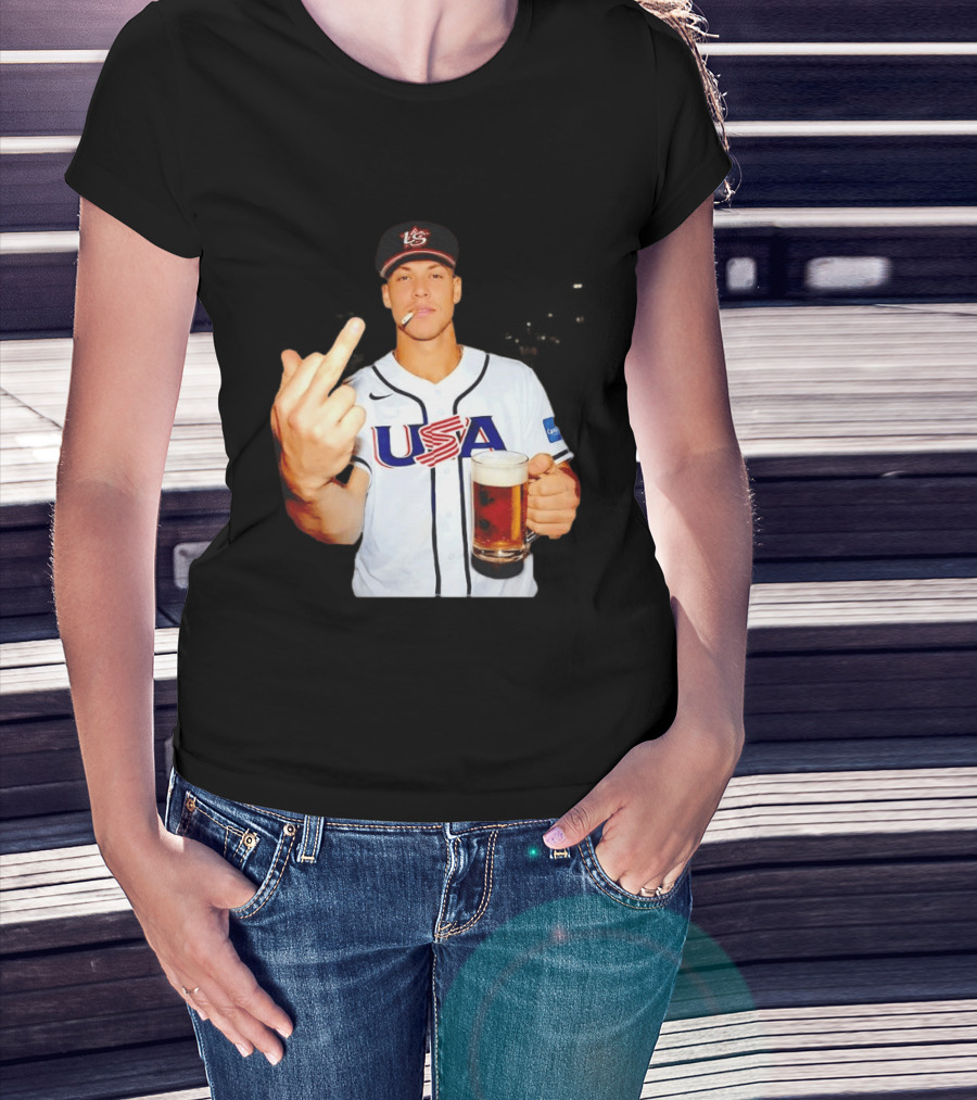 USA Basketball Team After Hours Middle Finger Aaron Judge T-Shirt