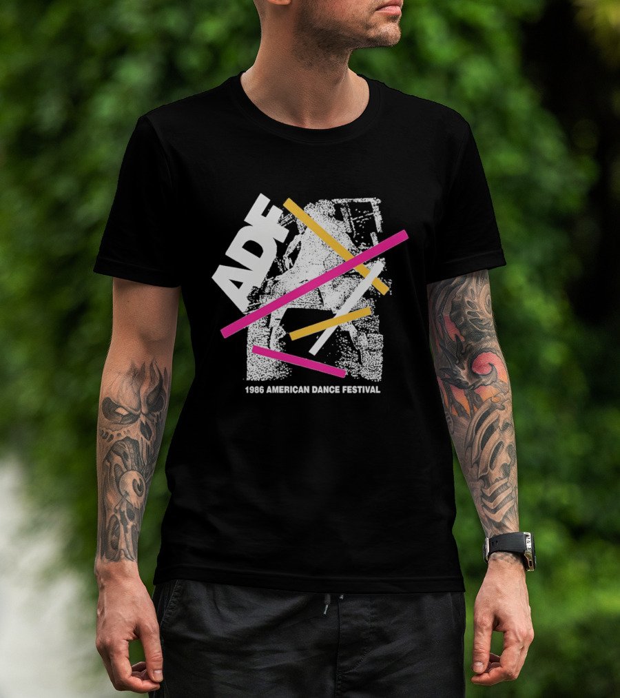 ADF 1986 American Dance Festival Bold Geometric Stripes T-Shirt
