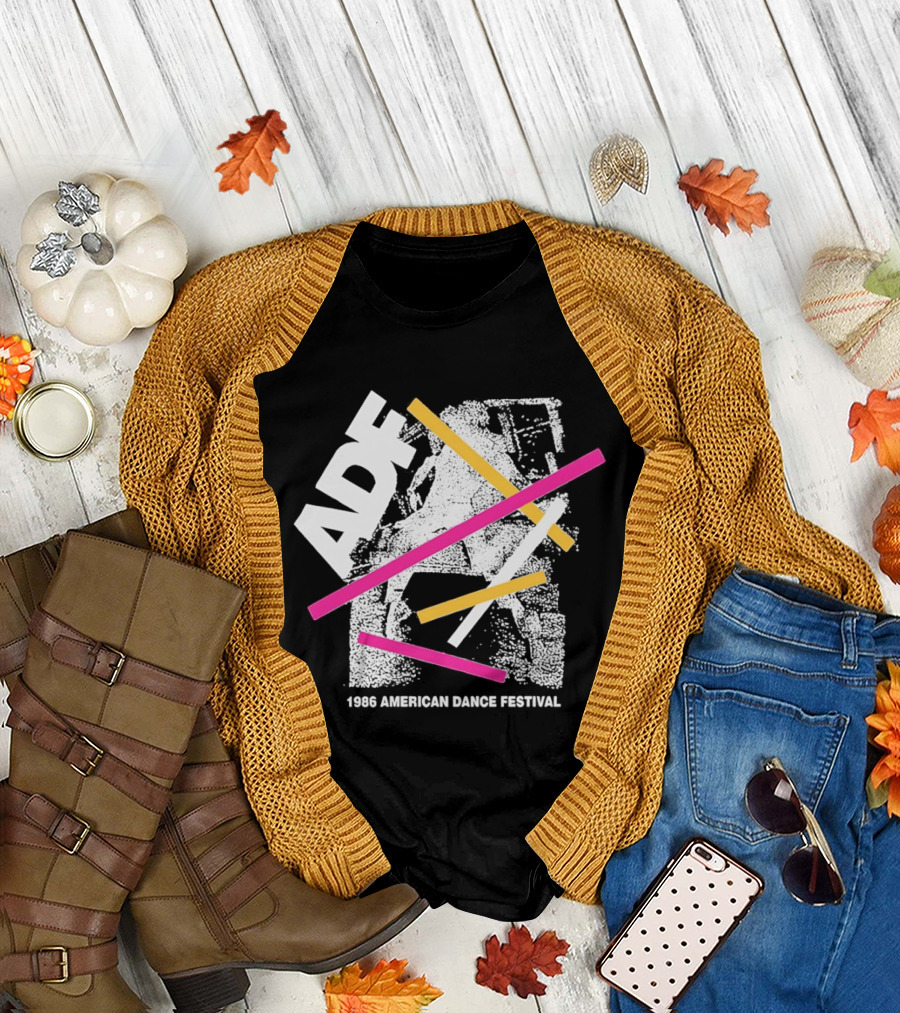 ADF 1986 American Dance Festival Bold Geometric Stripes T-Shirt