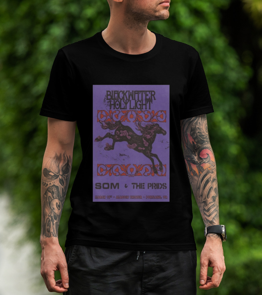 Blackwater Holylight March 11 Aladdin Theater Portland OR Featuring Som And The Prids T-Shirt