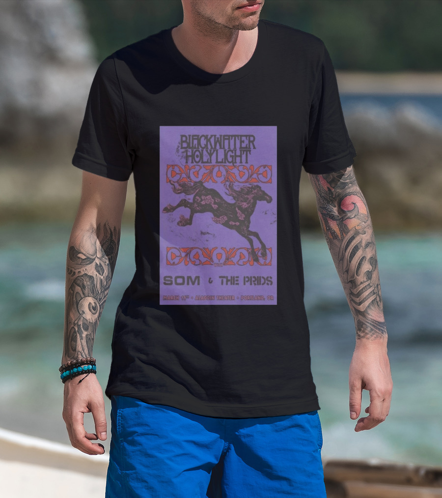 Blackwater Holylight March 11 Aladdin Theater Portland OR Featuring Som And The Prids T-Shirt