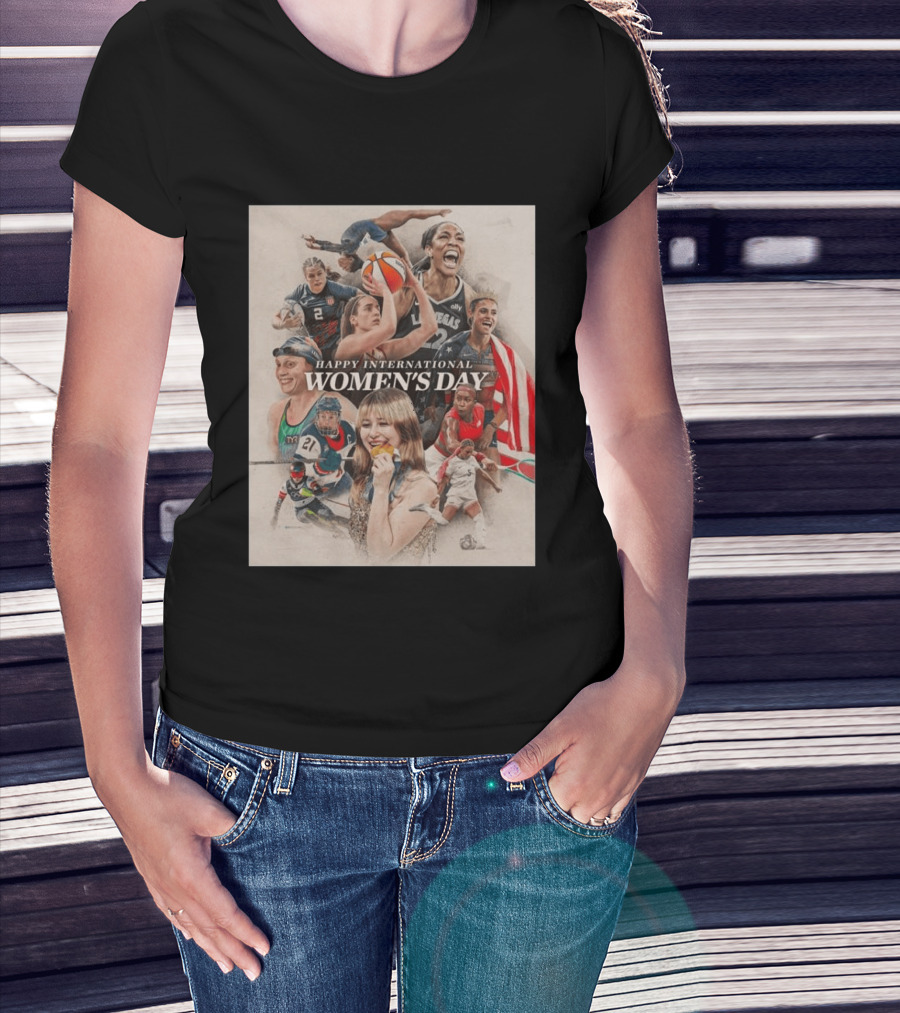 Happy International Women's Day Celebrating Athletic Excellence US Olympics 2026 T-Shirt