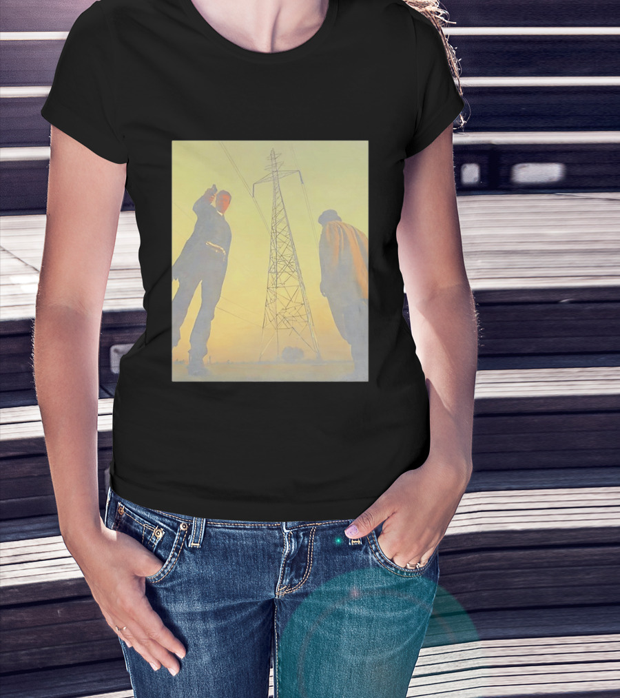 Brad Pitt Se7en Movie Scene With Gunpoint And Power Lines T-Shirt