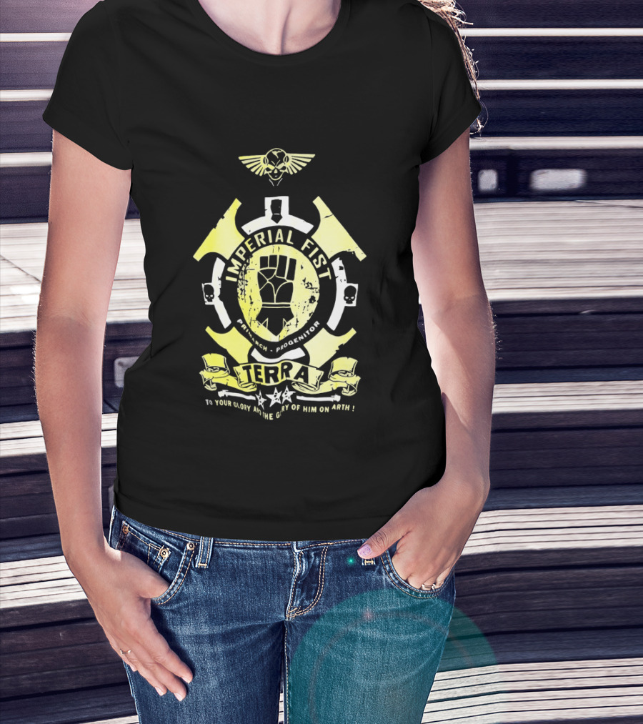 Imperial Fist Honor Terra Skull Emblem Icon Wings T-Shirt
