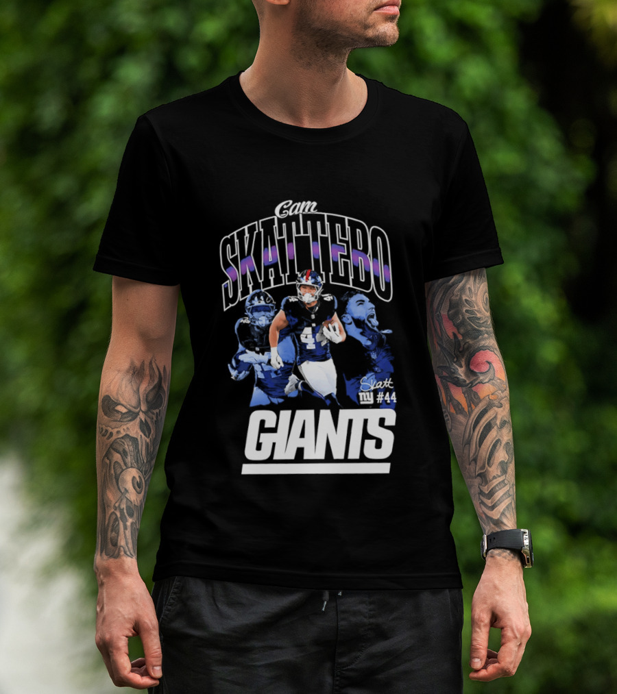 Giant Skattebo Giants Football Blue Sports Team #34 T-Shirt