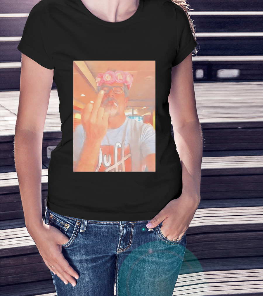 Jeffrey Dean Morgan The Walking Dead Negan Roses And The Middle Finger T-Shirt