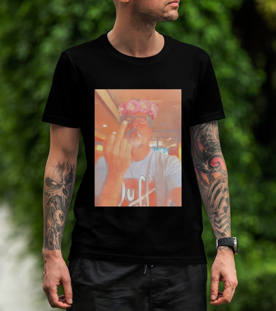 Jeffrey Dean Morgan The Walking Dead Negan Roses And The Middle Finger T-Shirt