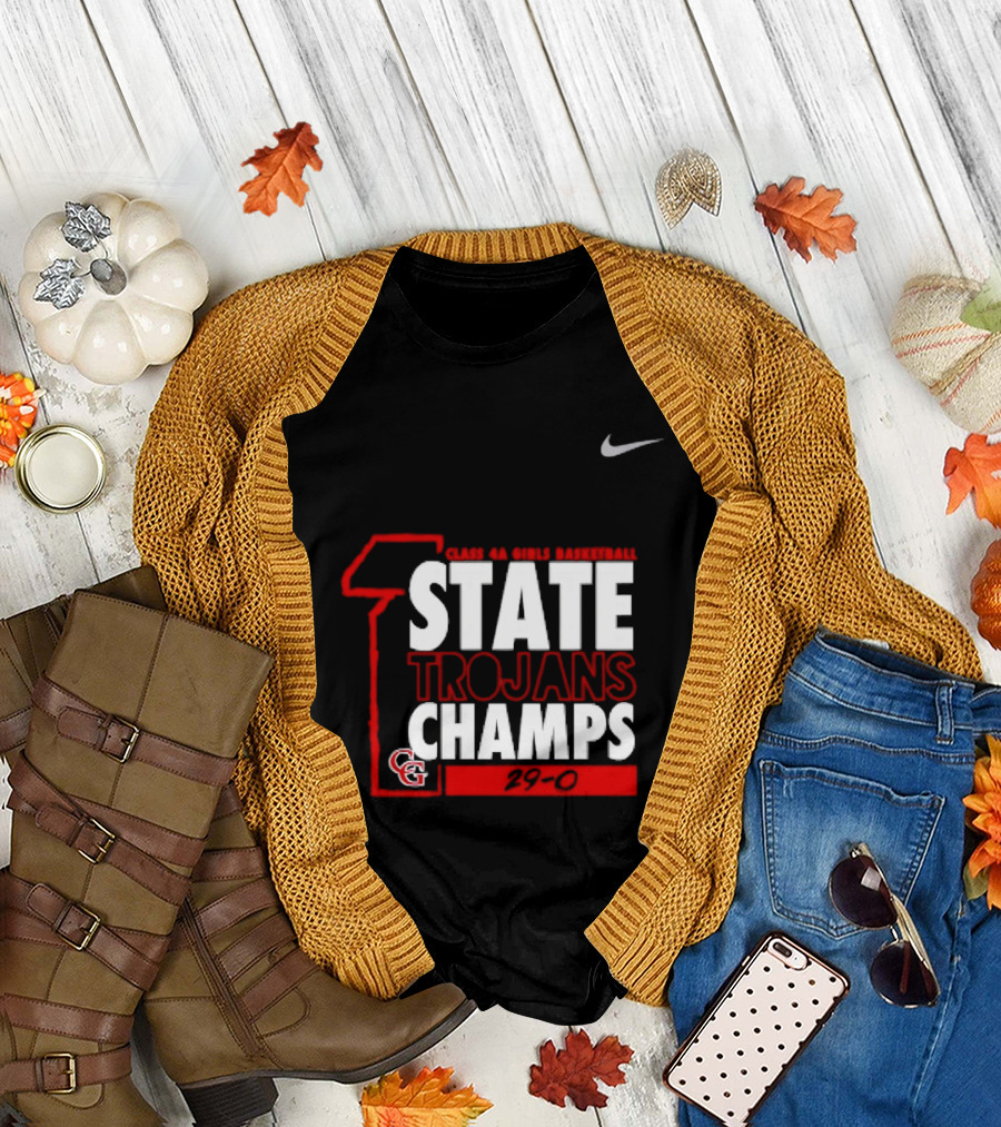 Center Grove Trojans Girls Basketball Class 4A State Champs 29 0 Nike T-Shirt