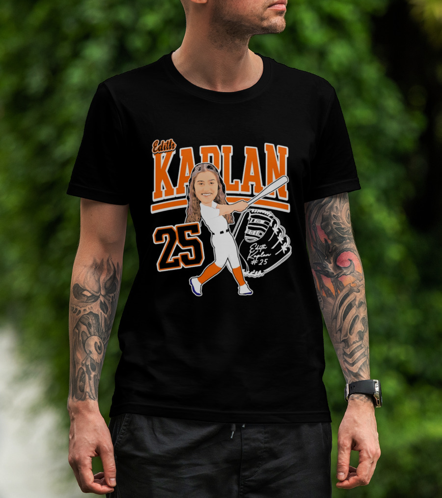 Edith Kaplan Virginia 25 Softball Caricature #25 T-Shirt