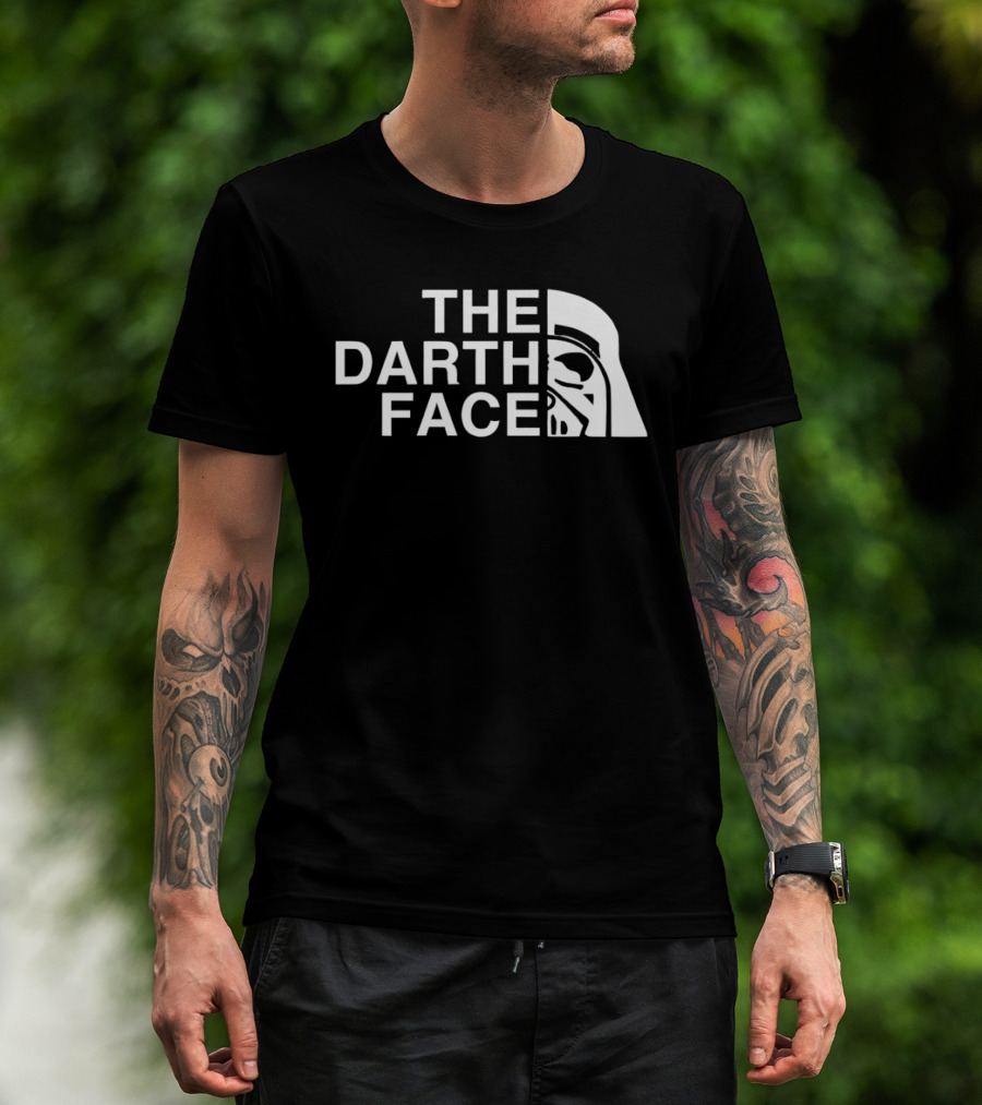 The Darth Face Half Helmet Jedi Sith T-Shirt
