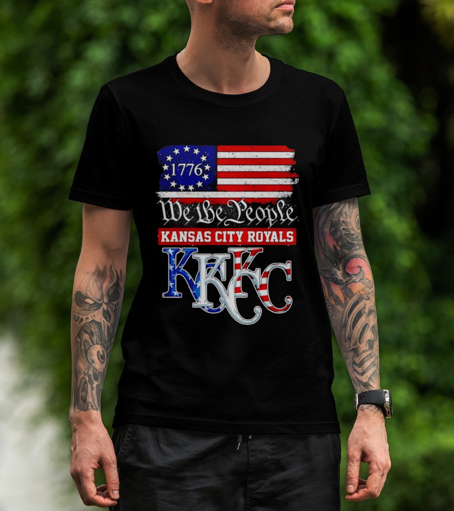 1776 We The People Kansas City Royals USA Flag KC T-Shirt