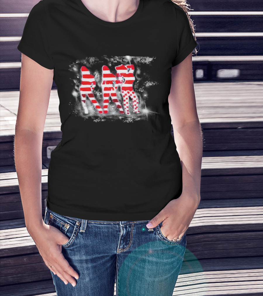 Red And White Striped Stars T-Shirt