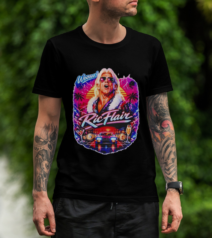 Ric Flair 80s Retro Style Woo Wrestling Legend Vintage Vibes T-Shirt