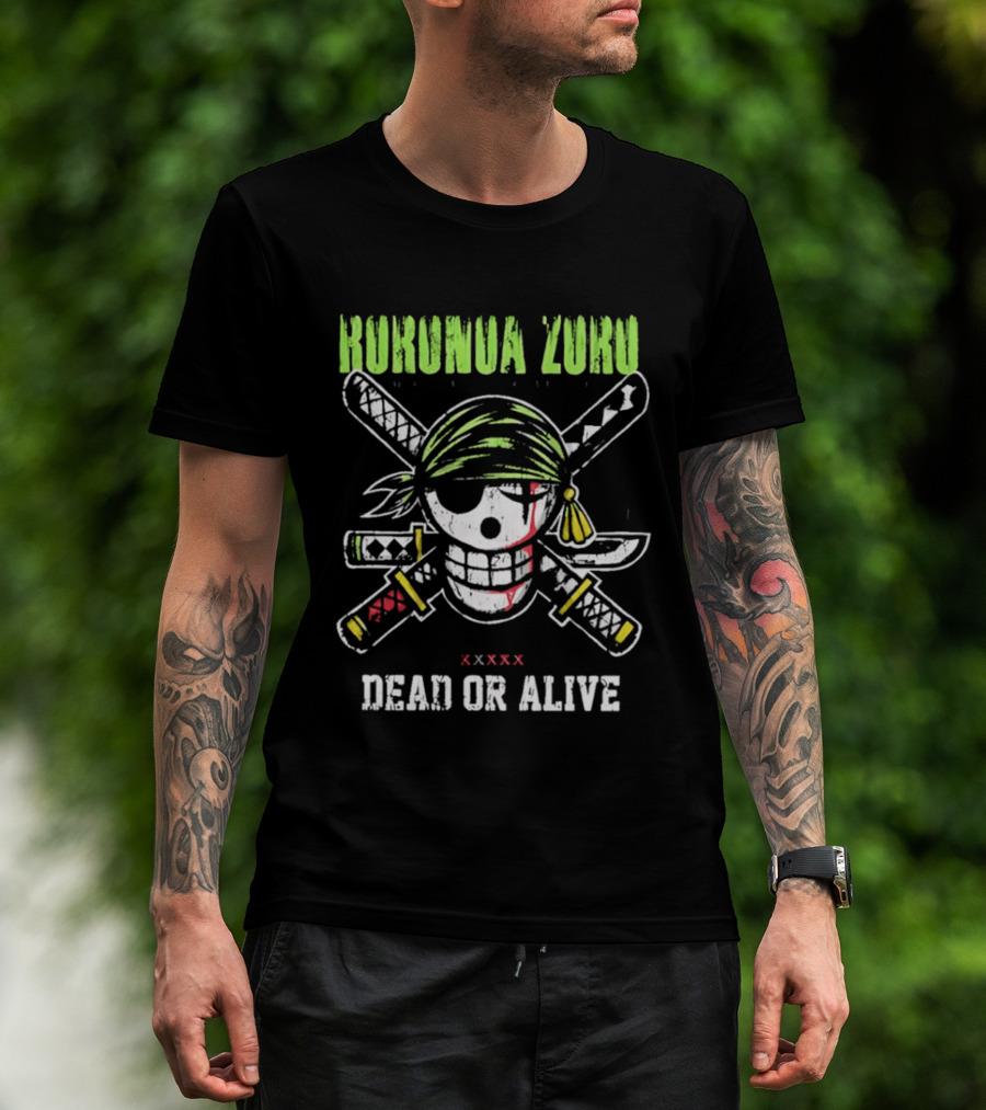 Roronoa Zoro Skull Three Swords Dead Or Alive T-Shirt