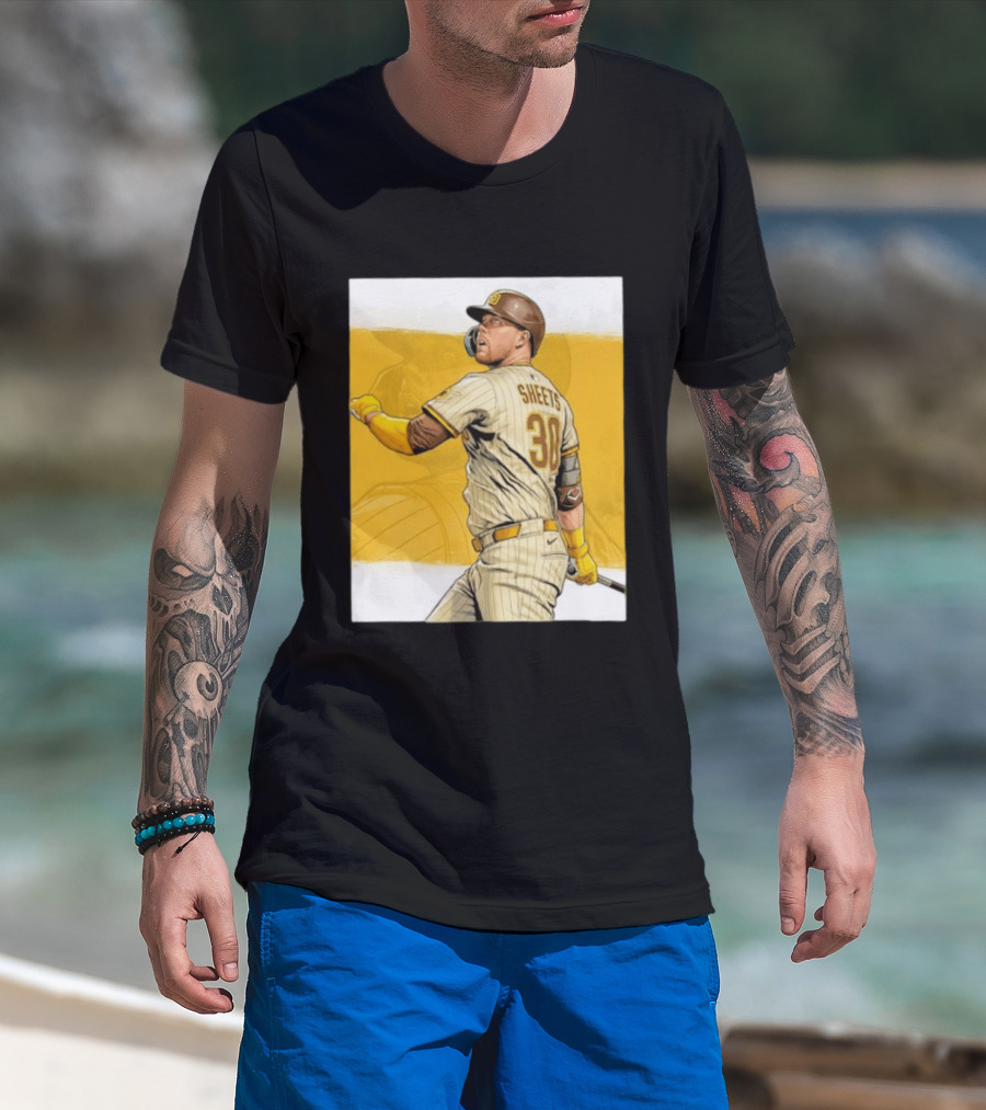 San Diego Padres Sheets 30 Baseball Player Action T-Shirt