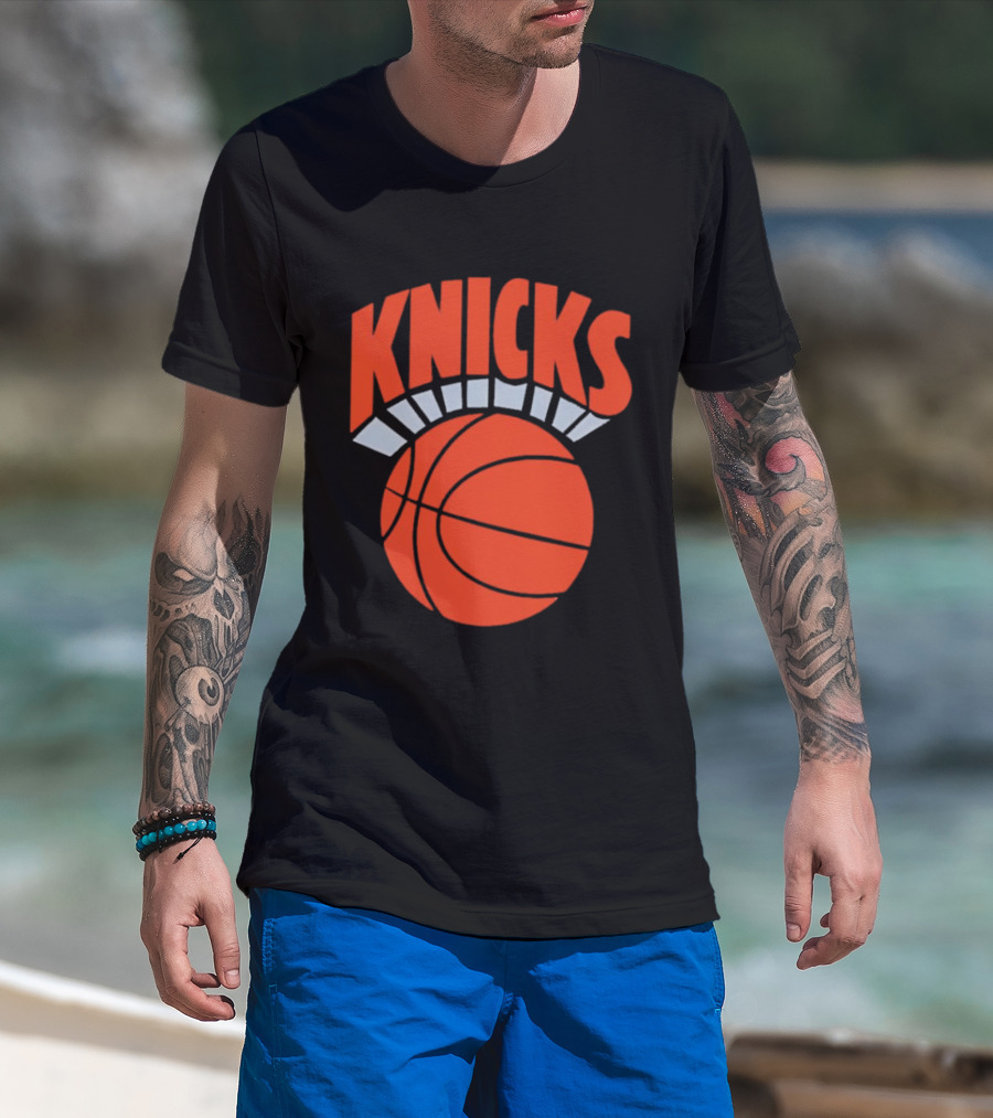 Knicks Basketball Orange Ball Classic Team T-Shirt