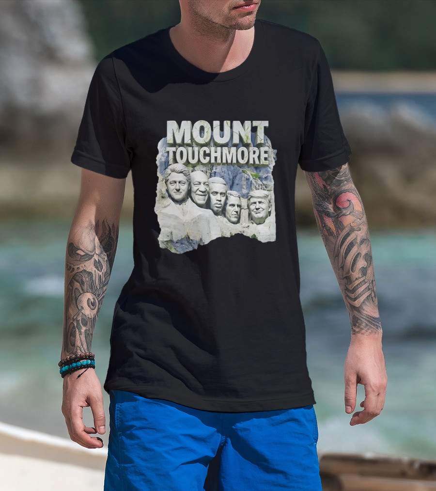 Mount Touchmore Clinton Cosby Simpson Trump Pastiche T-Shirt