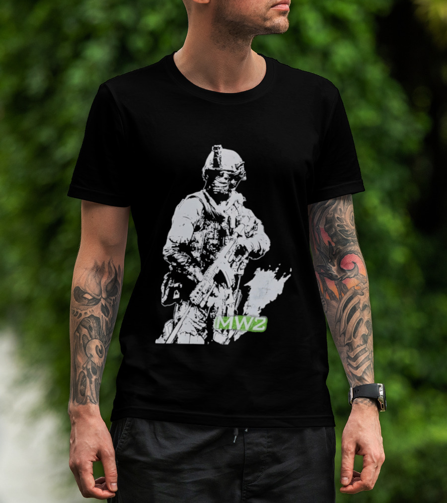MW2 Modern Warfare Soldier Tactical Artwork Pixel T-Shirt