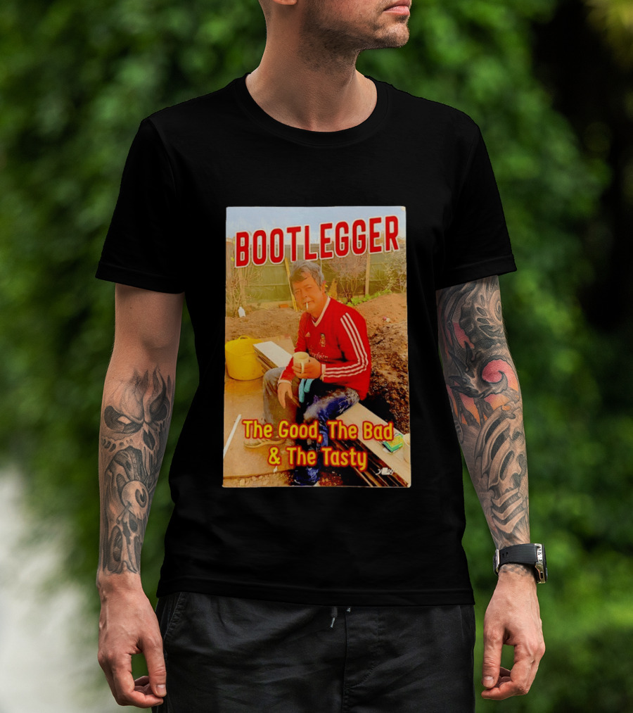 Bootlegger The Good The Bad And The Tasty Football Fan In Red Soccer Jersey T-Shirt