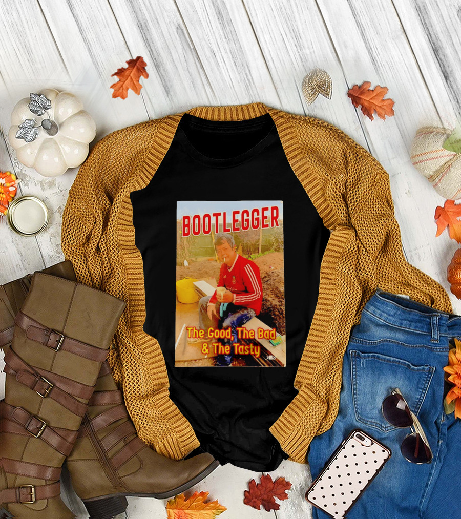 Bootlegger The Good The Bad And The Tasty Football Fan In Red Soccer Jersey T-Shirt
