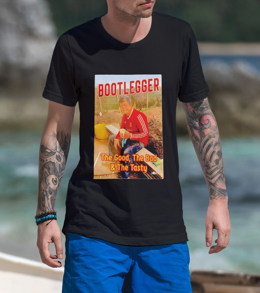 Bootlegger The Good The Bad And The Tasty Football Fan In Red Soccer Jersey T-Shirt