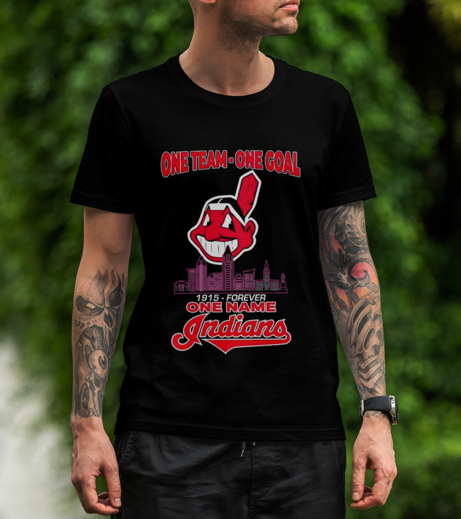 Cleveland Guardians One Team One Goal 1915 Forever One Name Indians T-Shirt