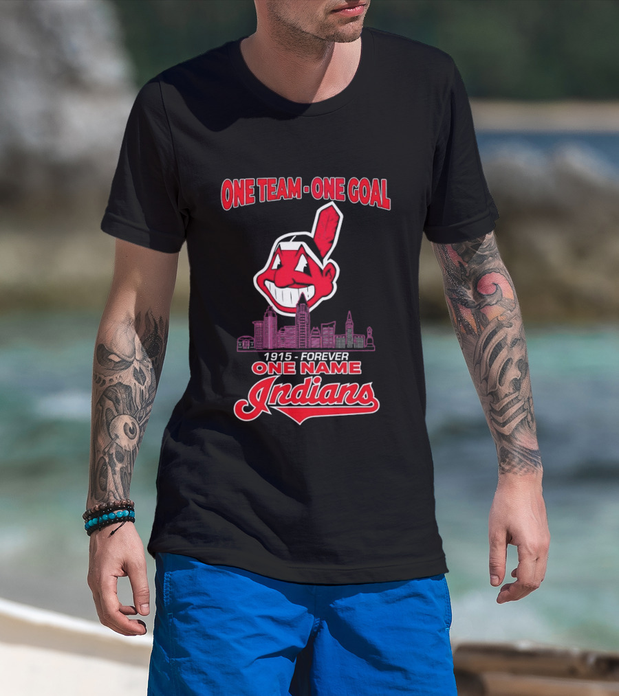 Cleveland Guardians One Team One Goal 1915 Forever One Name Indians T-Shirt