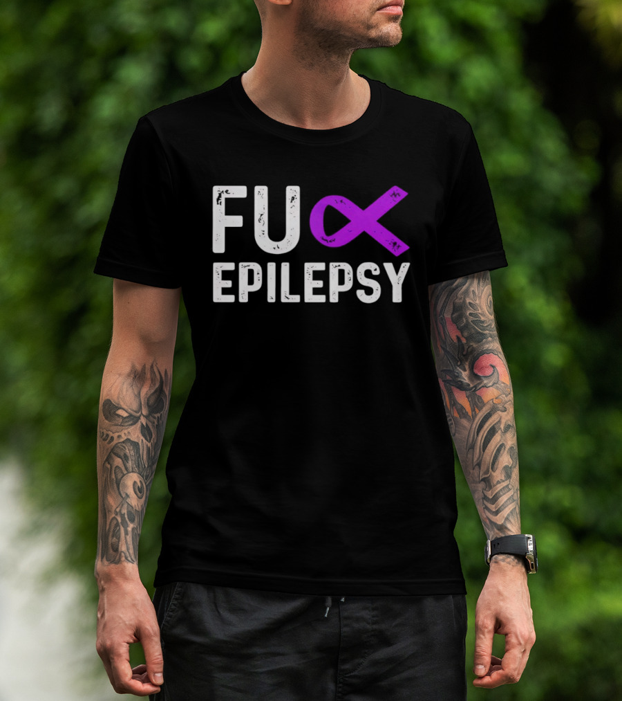 Fuck Epilepsy Purple Ribbon Awareness T-Shirt