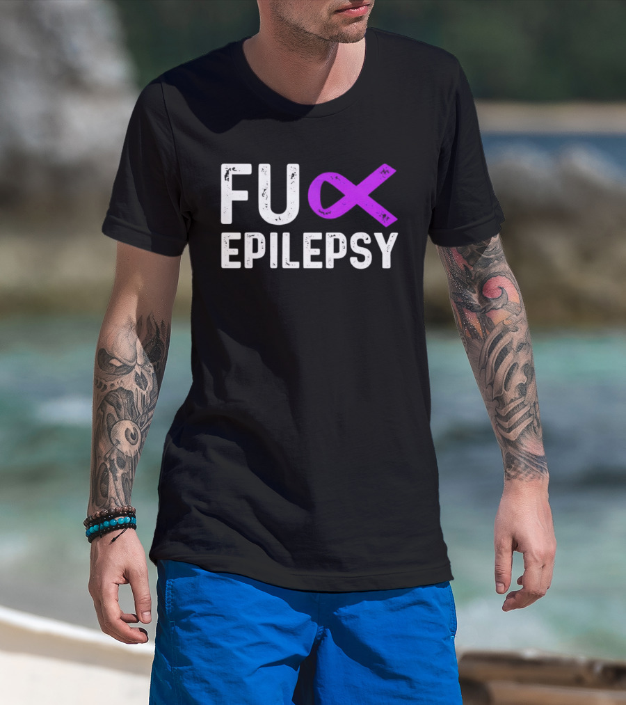 Fuck Epilepsy Purple Ribbon Awareness T-Shirt