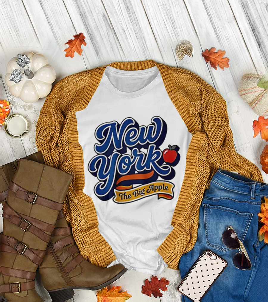 New York The Big Apple Classic Red Apple T-Shirt