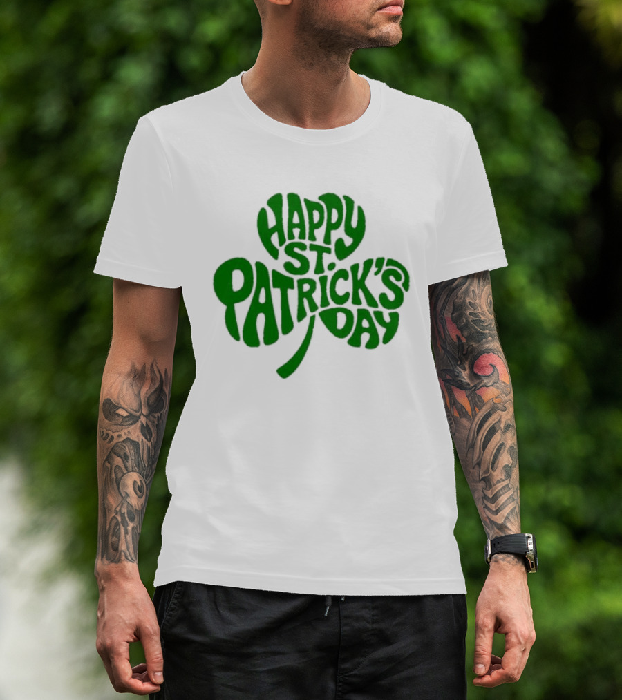 Happy St. Patrick's Day Green Clover Shamrock Celebration T-Shirt