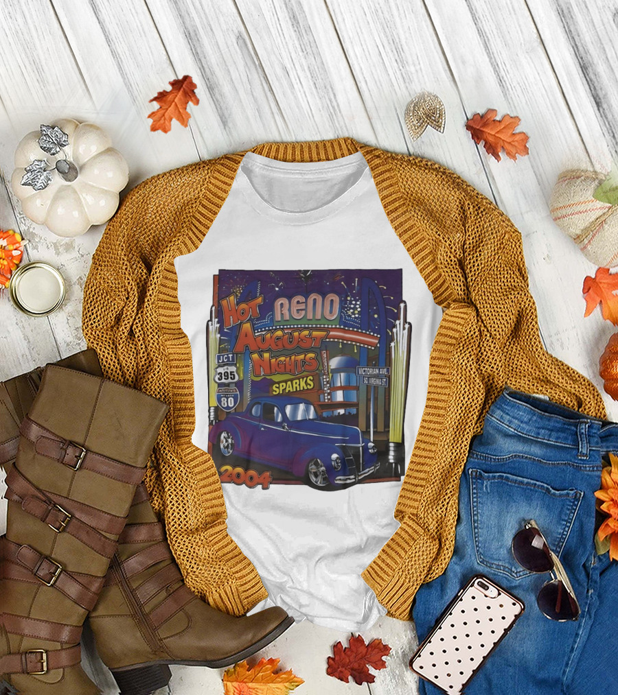 Hot August Nights Reno Sparks 2004 Classic Car Show Interstate 395 Victorian Avenue T-Shirt