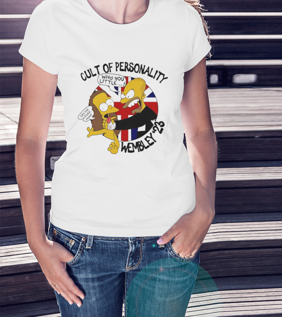 Cult Of Personality Wembley 2023 Cartoon "Why You Little" UK Flag T-Shirt