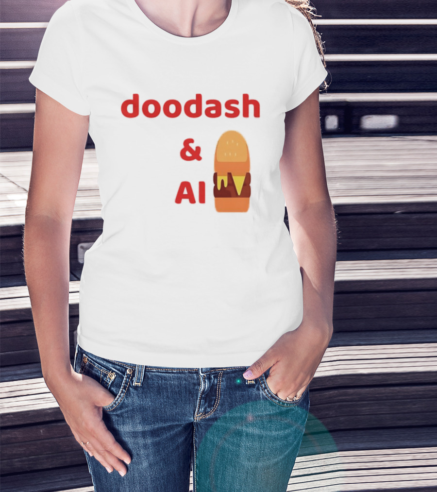 Doodash AI Burger Fast Food Delivery T-Shirt