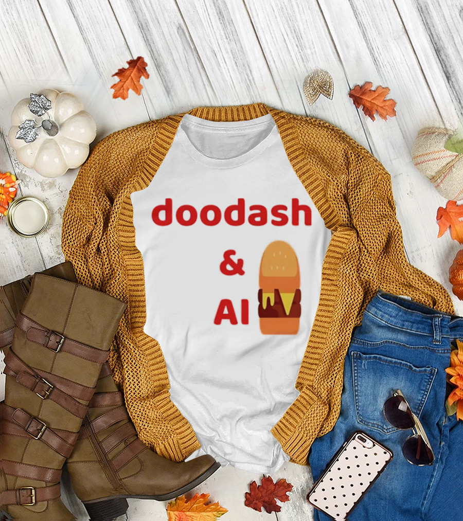 doodash AI Burger Fast Food Delivery T-Shirt