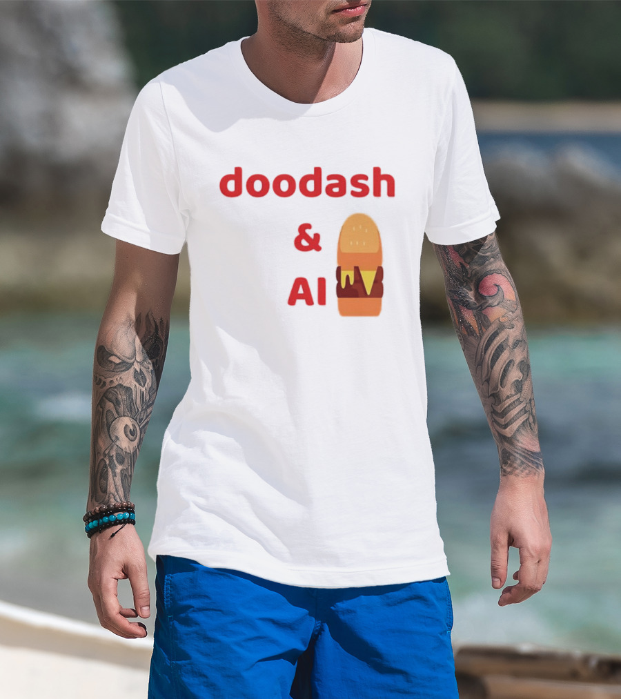 Doodash AI Burger Fast Food Delivery T-Shirt